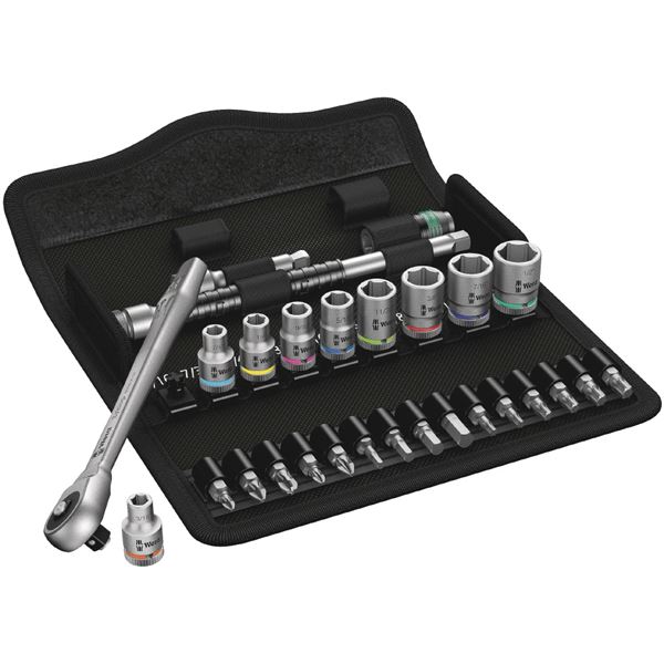 WERA ヴェラ 差込1/4SQ メタルラチェットソケット ビットセット 004020 工具 ツール DIY 作業工具 道具