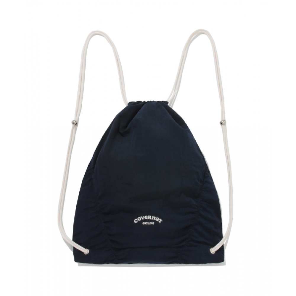 COVERNAT WOMAN クローバーハートストリングバックパックネイビー
