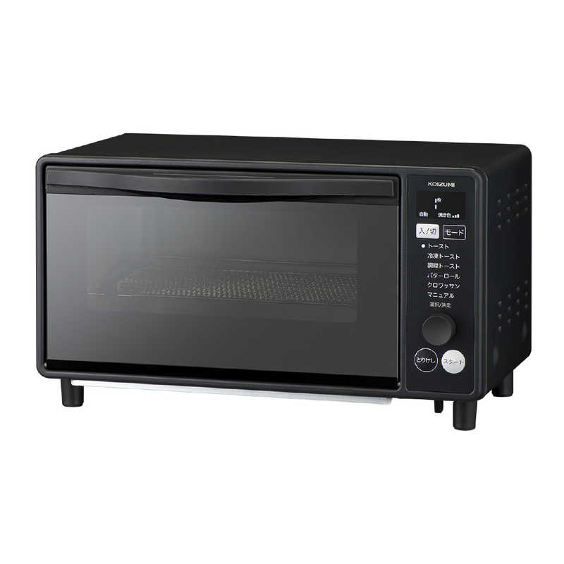 コイズミ KOIZUMI オーブントースター 1320W/食パン2枚 ブラック KOS1330K