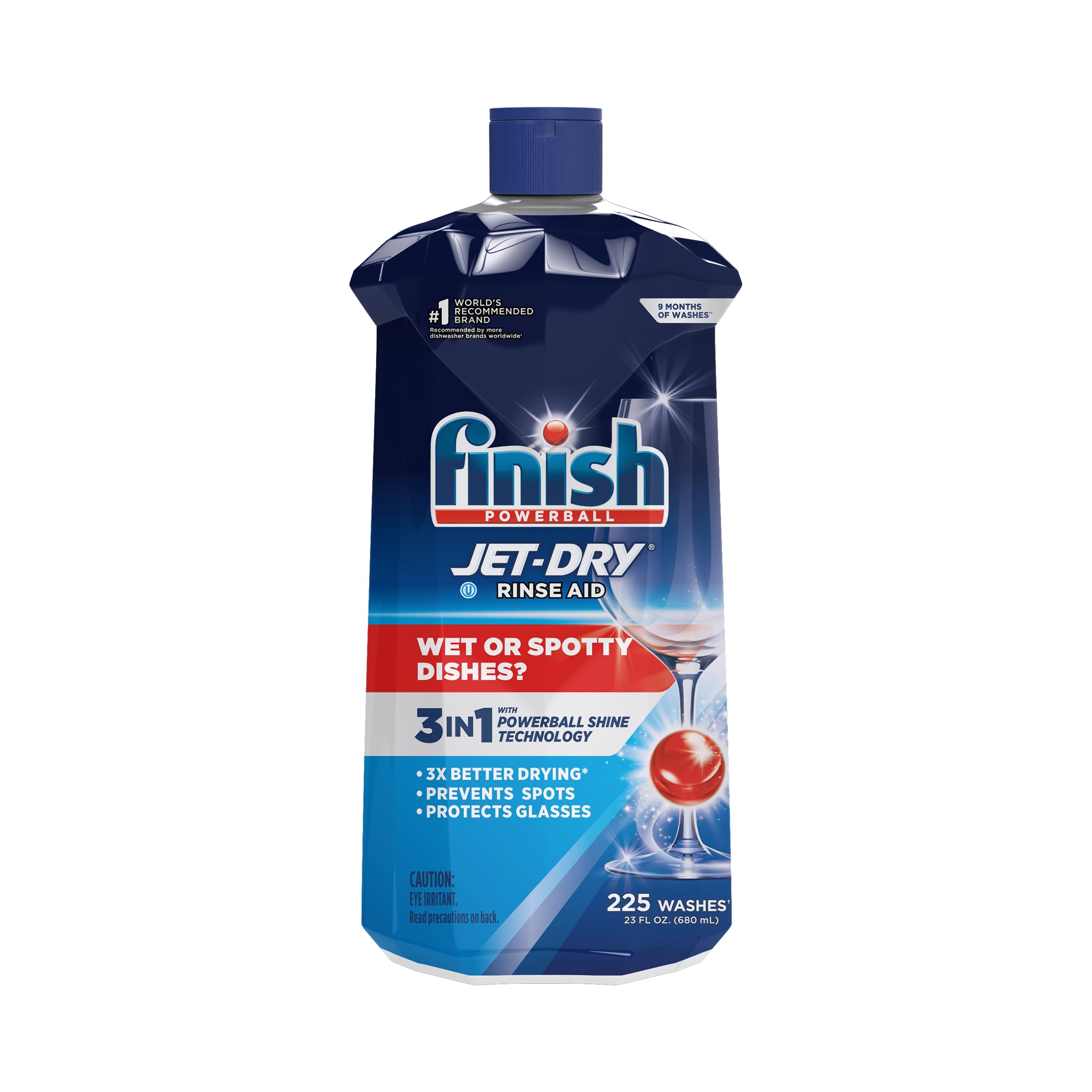 Finish Jet-Dry Dishwasher Rinse Aid Mega Value, 23 oz, 5X Power, Shine ＆ Protect by Finish Jet Dry [