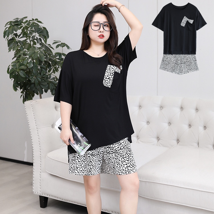 マタニティ パジャマ 大きいサイズ レディース 4XL 3XL 2XL XL 半袖 半ズボン モデル 春夏 2点上下セット 接触冷感 ひんやり 薄手 涼しい 可愛い おしゃれ ゆったり 体型カバー 韓