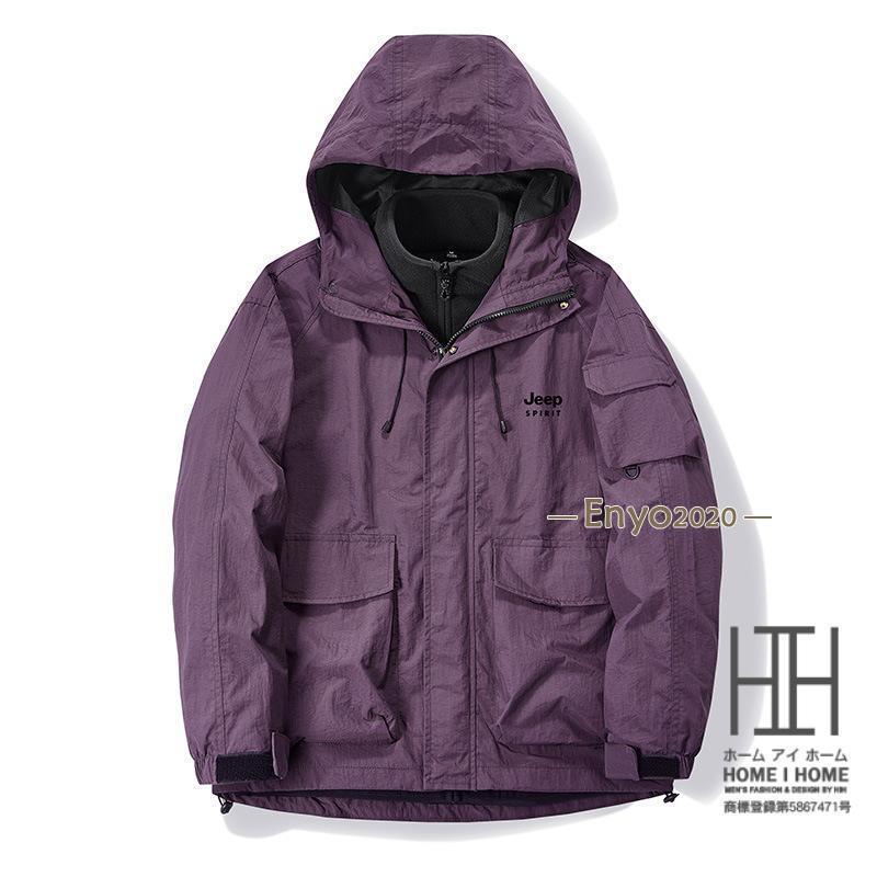 マウンテンパーSHJIANカー メンズ レディース 3way ボアライナー付き 取り外し可能 登山服 防風 撥水 フード ナイロンジャケット フリース秋 秋服 冬服