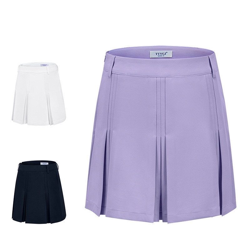ゴルフウェア レディース スポーツウェア ゴルフスカート プリーツスカート スカート 単品 白 パープル ネイビー 速乾 春 夏 大きいサイズ 韓国風 INS おしゃれ