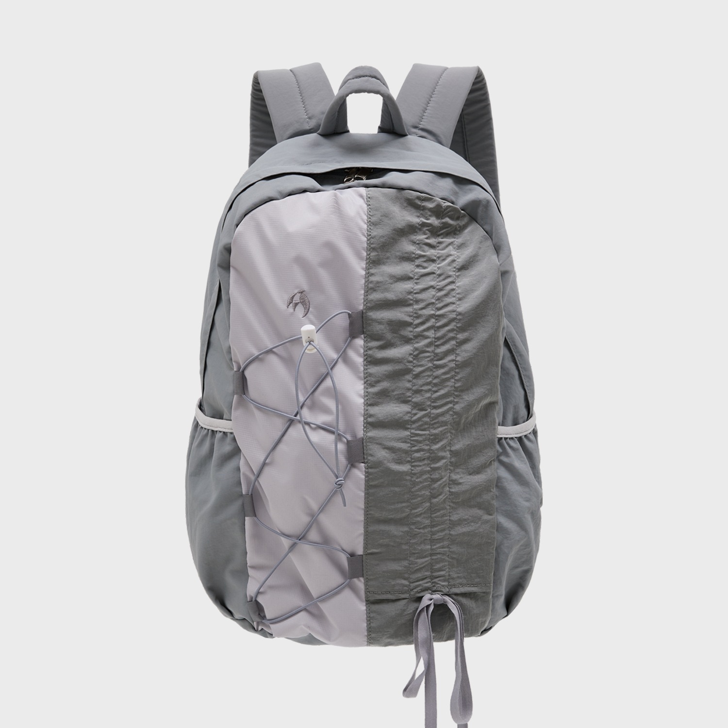 Half string nylon backpack GREY