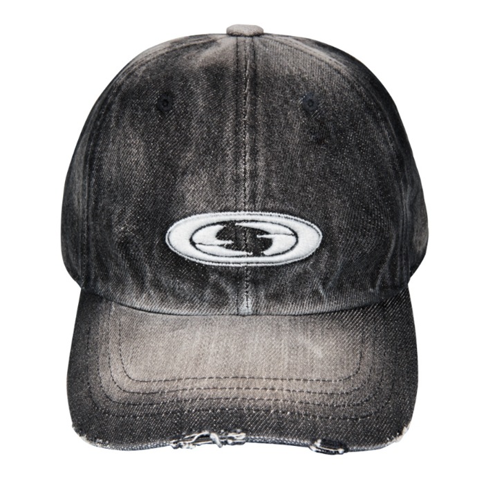 DENIM OVAL LOGO CAP [BLACK]