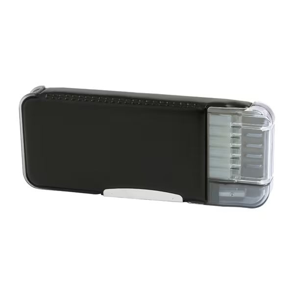 （まとめ買い）うかサポ えんぴつチェック両面筆入 筆箱 Wシート補強 ブラック FD-8445-D [x3]