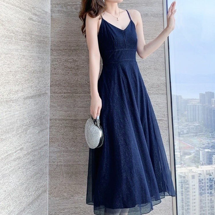 レディース ワンピース ワンピドレス ロング ロング丈 袖なし ノースリーブ Vネック フレア