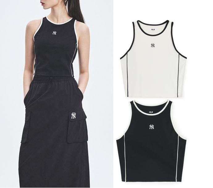 Basic Small Logo Crop Top 3FTKB0153-50IVS,3FTSB5153-50BKS