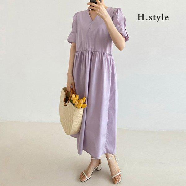 HスタイルOPジェニフリルワンピース/夏/OPS/ワンピース/ホームウェア/ゲストルック/シフォン/ラウンジ/パジャマ/寝巻き