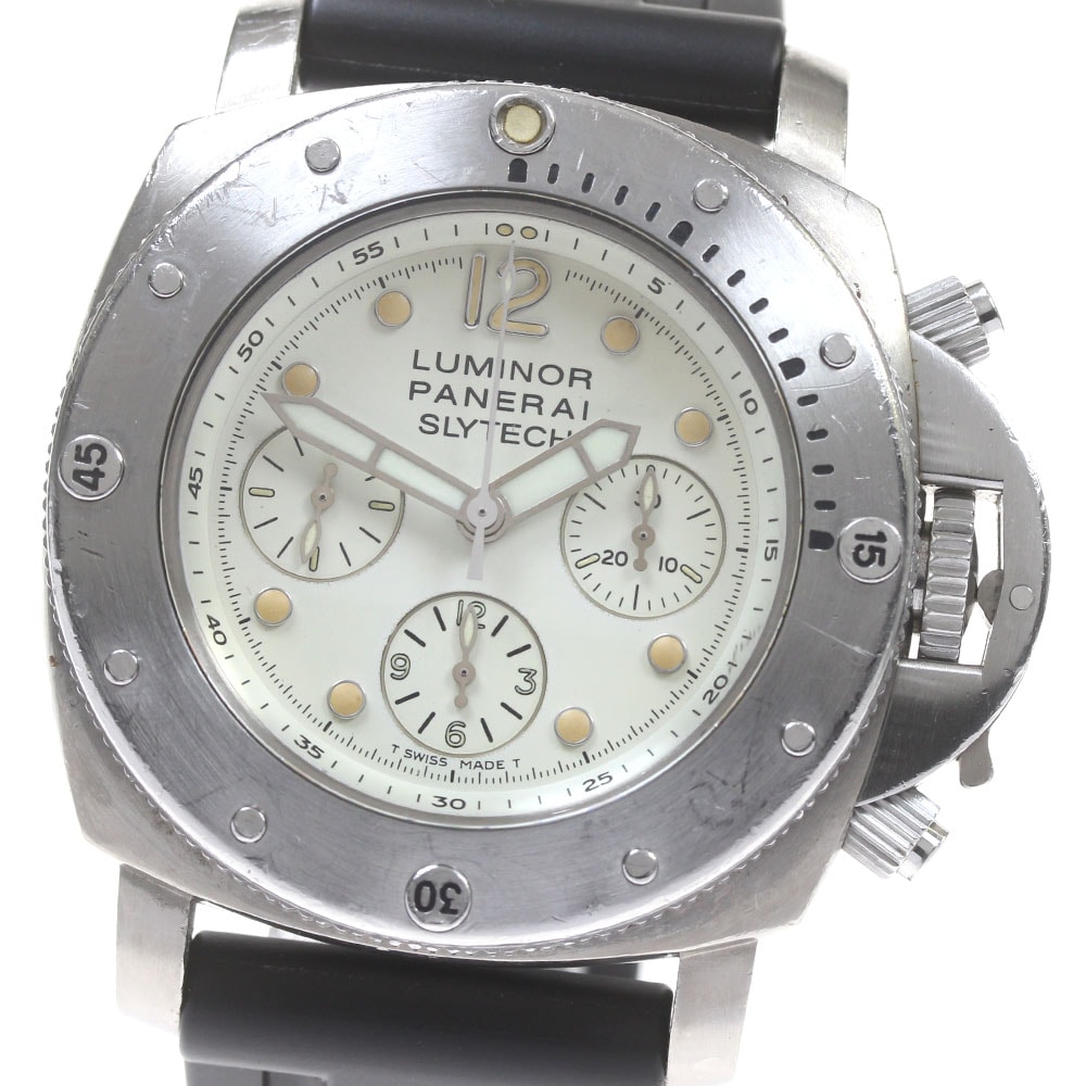 訳あり パネライ PANERAI PAM00225 ルミノール サブマーシブル クロノグラフ スライテック 自動巻き メンズ _846756【中古】