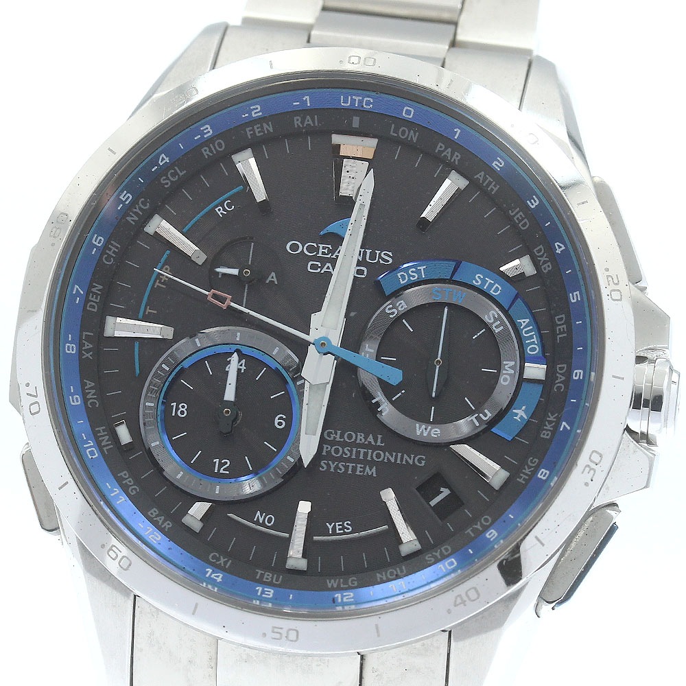 カシオ CASIO OCW-G1000-1AJF オシアナス デイト ソーラー電波 メンズ _880084【中古】