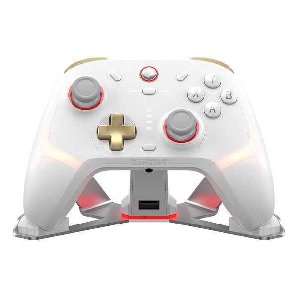 無線/有線ゲームコントローラー アルミ合金製充電台付き/ホワイト GameSir Cyclone2 Bundle White
