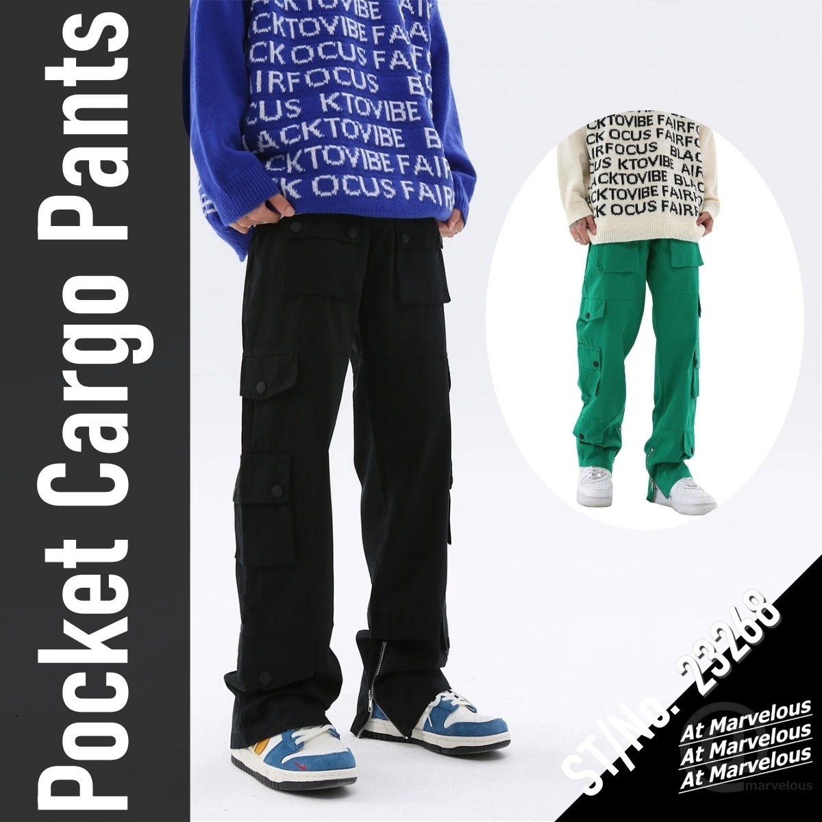 カーゴパンツ メンズ グリーン 黒 ブラック シェフパンツ チノパン 韓国 ストリート ワークパンツ ポケット 丈夫 アウトドア ずぼん ロング