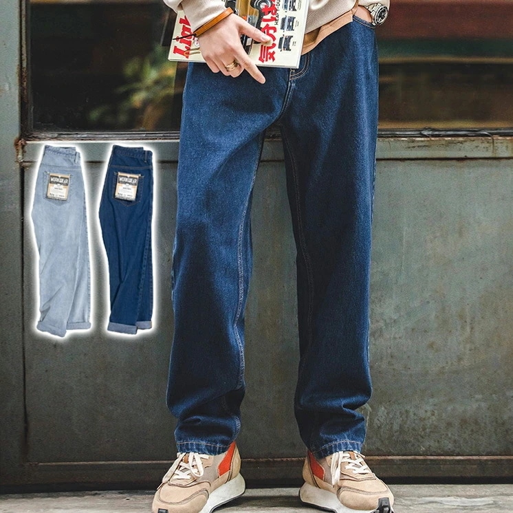 2026年初の販促デニムパンツ メンズ ズボン おしゃれ 人 デニム パンツ ジーンズ ジーパン スキニー ストリート レギュラーフィット ジップルーズストレート 長ズボン カジュアル アウトドア フ