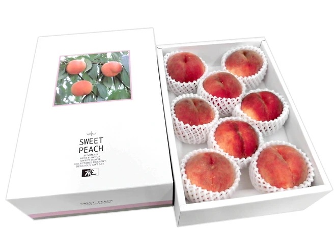 =福島県産 さくら白桃= 特選品 7-9玉前後 約2.5kg 化粧箱 糖度15度以上 予約 9月以降