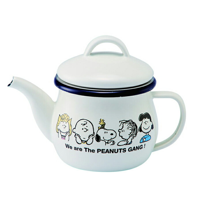 ホーロー ポット 通販 スヌーピー グッズ 大人 向け ホーローポット ティーポット 琺瑯 ホーローティーポット 急須 ストレーナー付き 直火 ティーケトル おしゃれ かわいい ティー用品 キッチン用