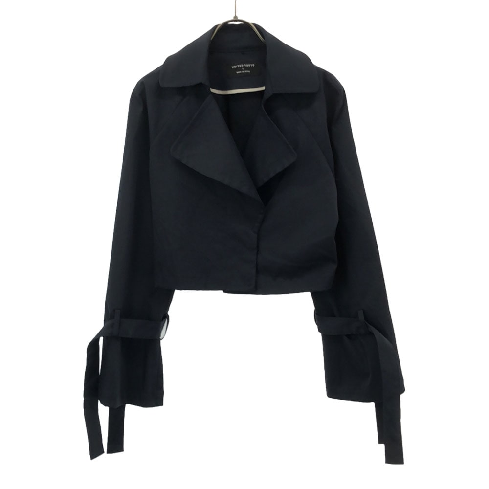 日本製 ショート丈 ジャケット 1 ネイビー レディース