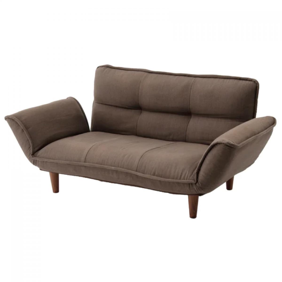 【I】セルタン カウチソファ 2人掛け KAN ダリアンブラウン 日本製 リクライニング 座面ポケットコイル ソファ CELLUTANEA A01p-561BR【受注生産品