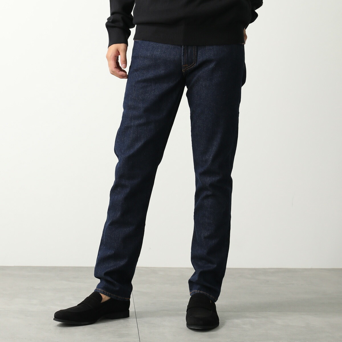 YCHAI イカイ ジーンズ PANTALONE ZIP 5 TASCHE YPU005 2DS0077 AN メンズ デニムパンツ テーパード ストレッチ 812/BLU