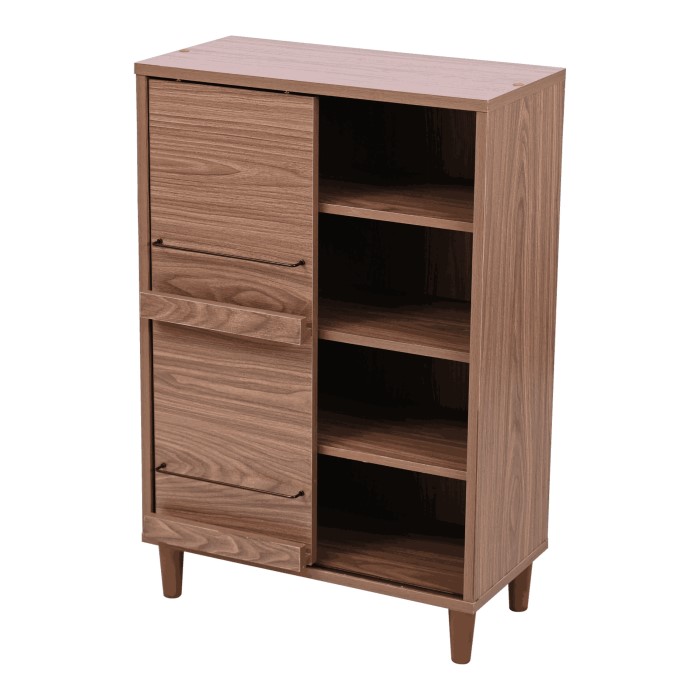 6デザインキャビネット ディスプレイラック 本棚 FSI-0006-BR ブラウン