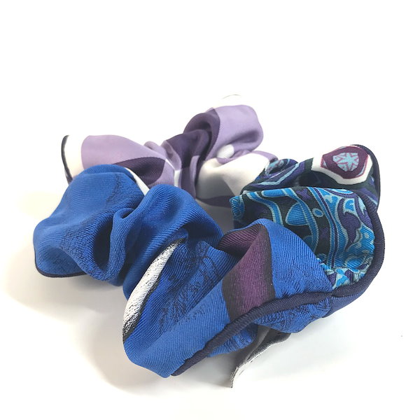 HERMES カラフルスカーフ付きヘアシュシュ