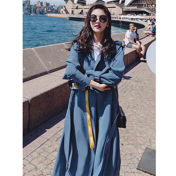 超ロング レディース ロングトレンチ 春コート ガウン ロングコート おしゃれ スプリングコート ア