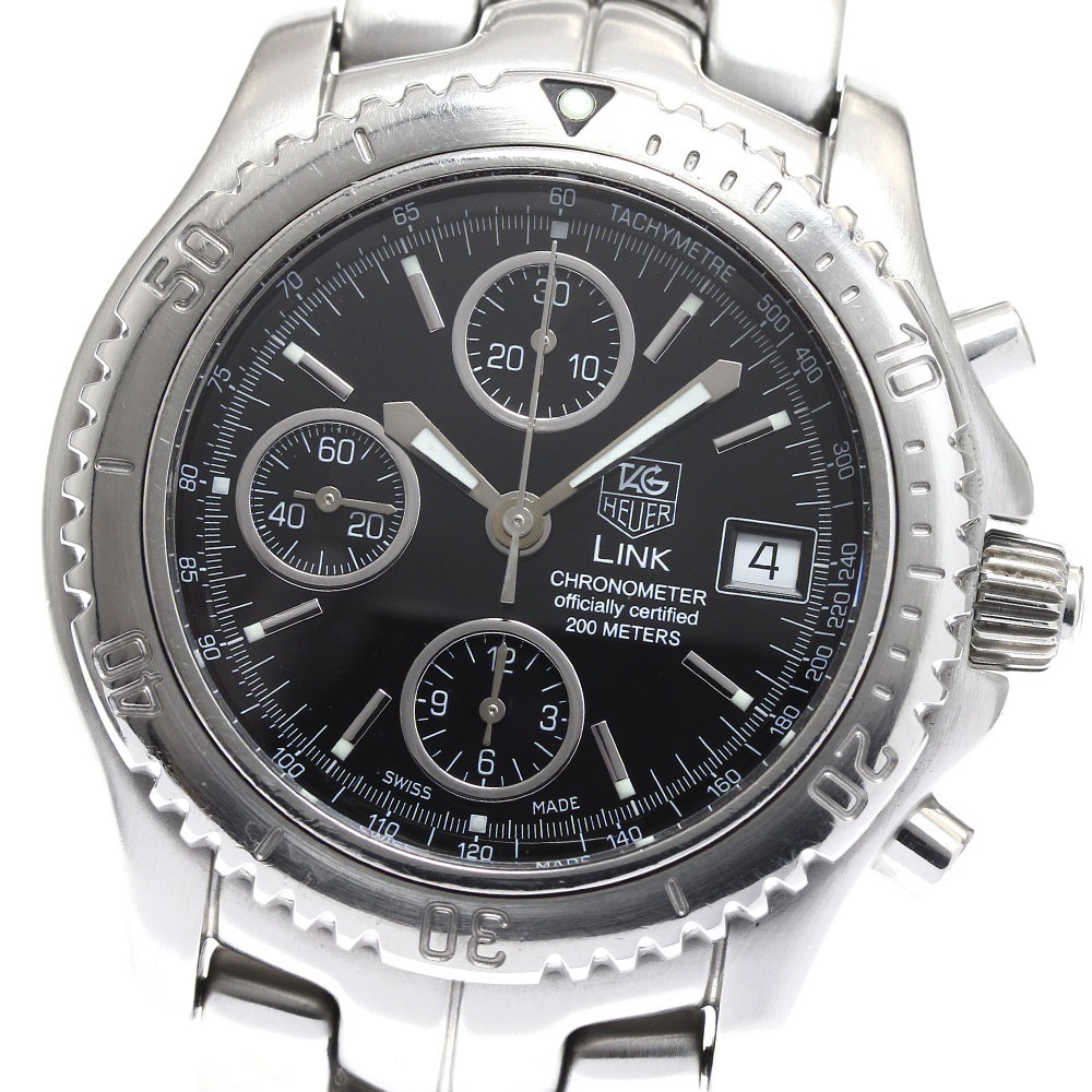 タグホイヤー TAG HEUER CT5111.BA0550 リンク クロノグラフ 自動巻き メンズ 保証書付き_899394【中古】