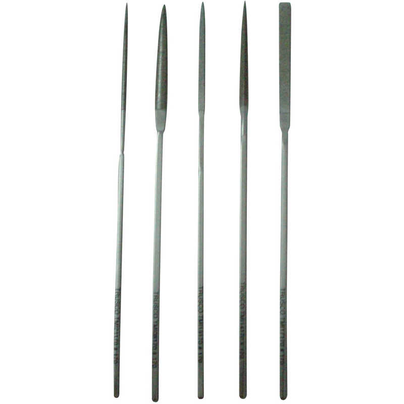 トラスコ中山　ダイヤモンドミニヤスリ 平半丸丸三角角 5本組セット 細目　TMIS2