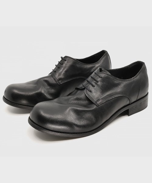 Mud Horsehide Derby Shoes Black