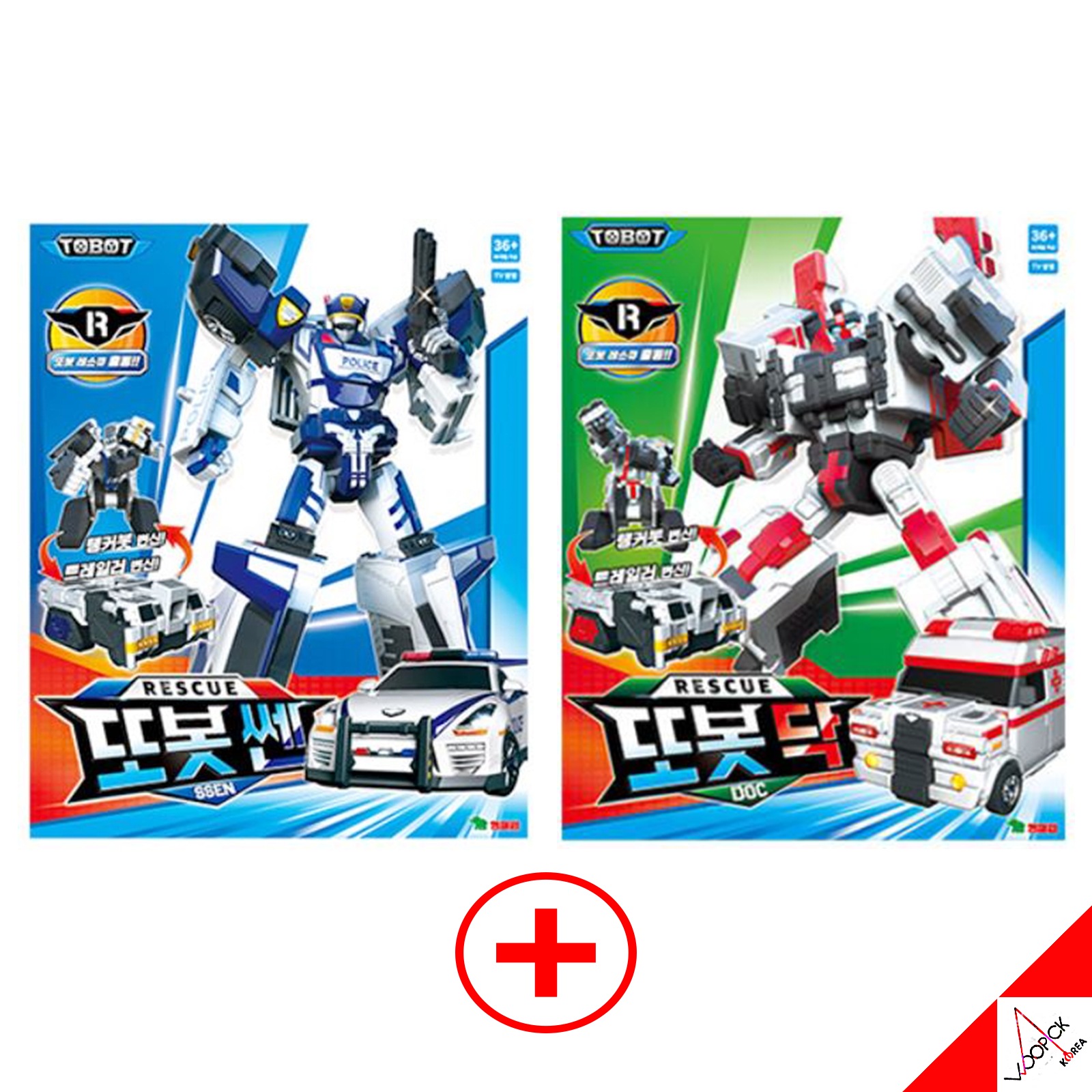 トボット/TOBOT/2023/新型/トボット セン & ダック/セット/SSEN/DOC/パトカー/アンビュランス/タンカーボット/トレーラー変身/ロボット/合体/変身ロボット/韓国ロボット/正品