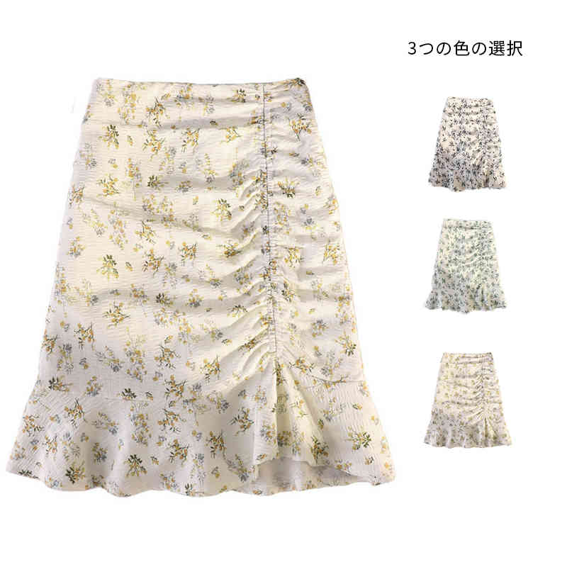 おしゃれ カジュアル シンプル ボトムス ペンシルスカート Aライン ハイウエスト フリルスカート マーメイドスカート ミニスカート 花柄 プリーツスカート フレアスカート 花柄スカート レディース