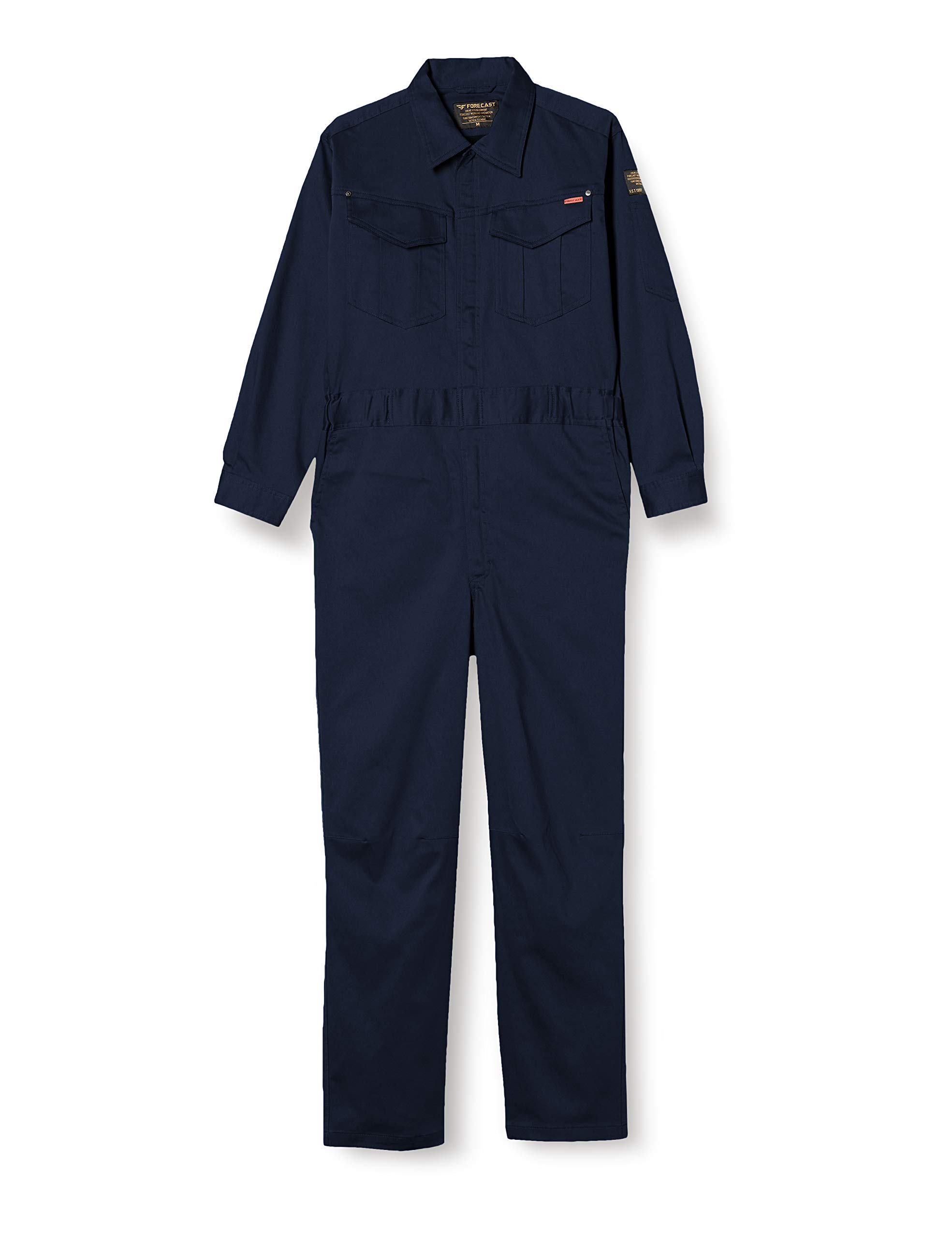 [フォーキャスト] メンズ つなぎ服 激ラク T/Cストレッチつなぎ服 ネイビー L
