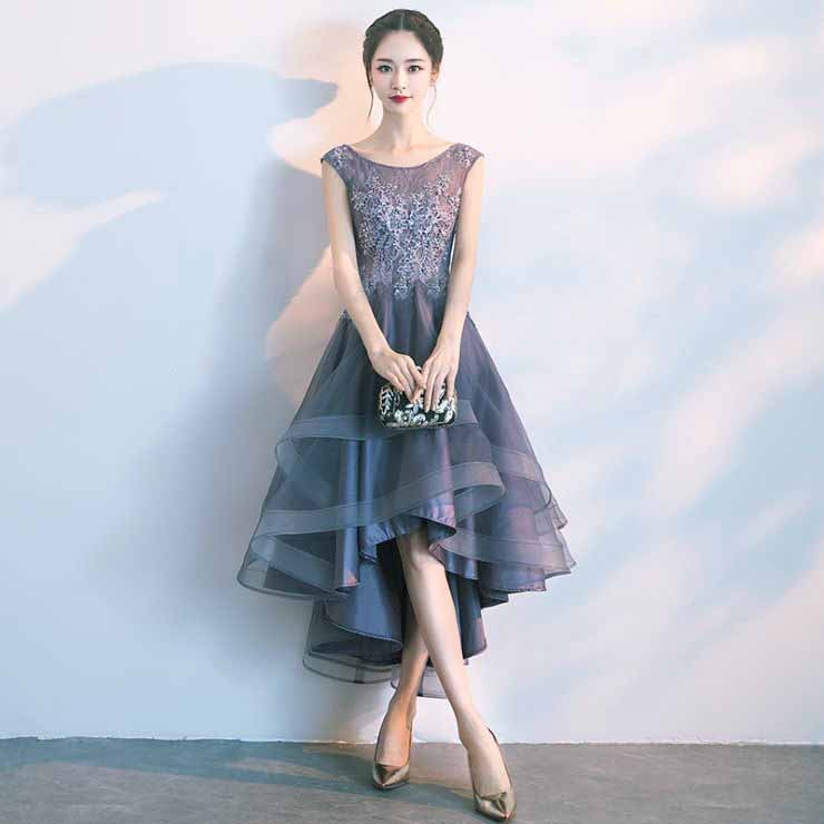 花柄刺繍フィッシュテールパーティードレス パーティードレス ワンピース 結婚式 披露宴 卒業式 入学式 発表会 二次会 フォーマル 20代 30代 40代 大人 レディース ミディアム丈 ひざ丈花