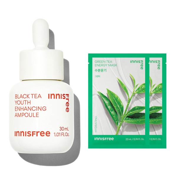 ブラックティー ユース エンハンシング アンプル 30mL + マスクパック 2枚