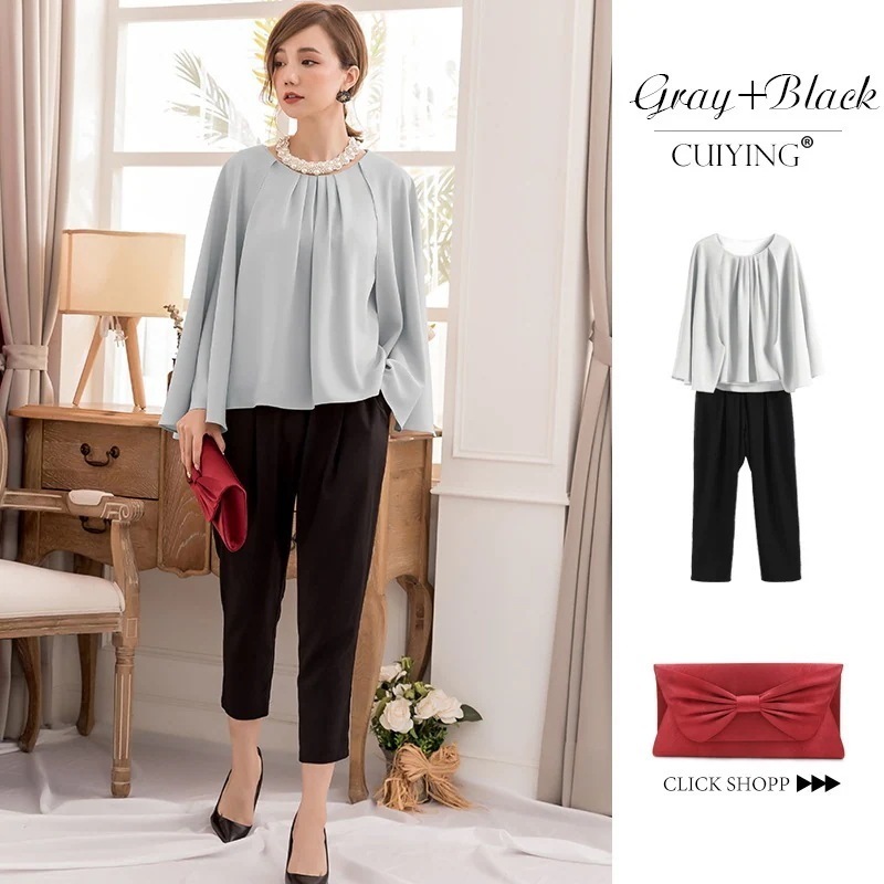 【3日で出荷】【CY.上品】 通勤上下セット 体型カバー ママスーツ スーツ セットアップ スーツセット 卒業式 入学式 入園式 通勤 セットアップ フォーマル