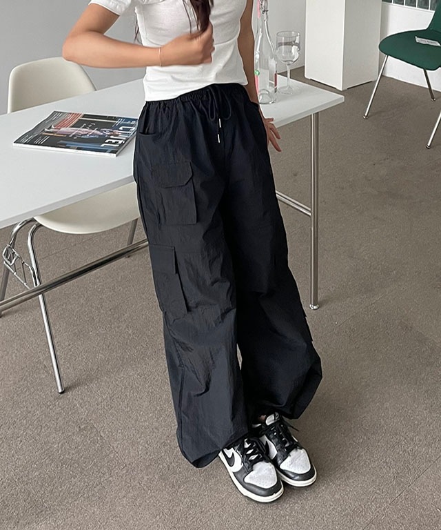 ツーウェイ ストリング ナイロン カーゴパンツ