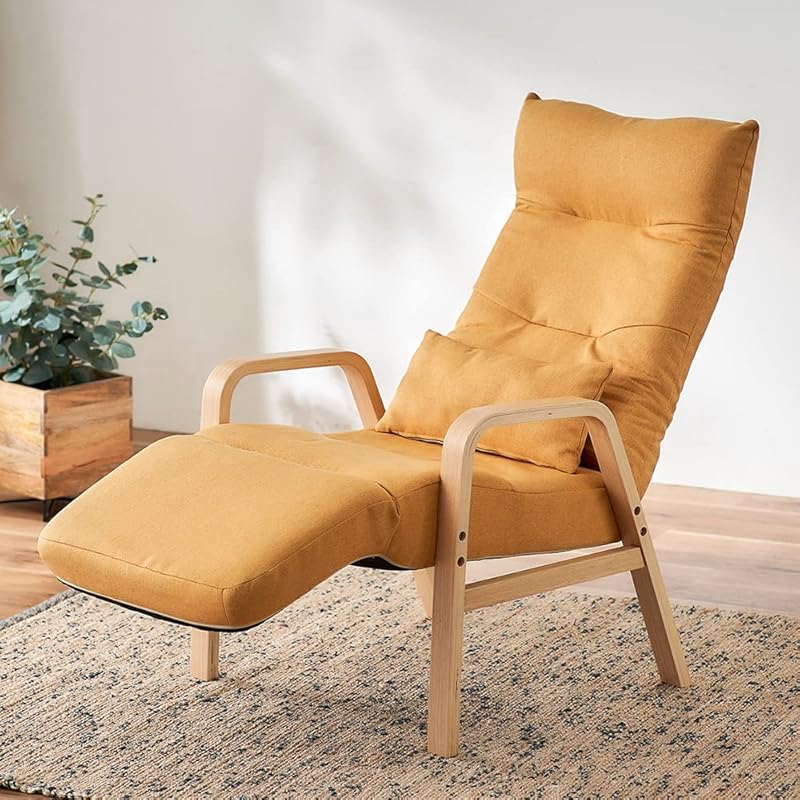 【即納】アイリスオーヤマ ウッドアーム リクライニングチェア FAC-RHB ナチュラル