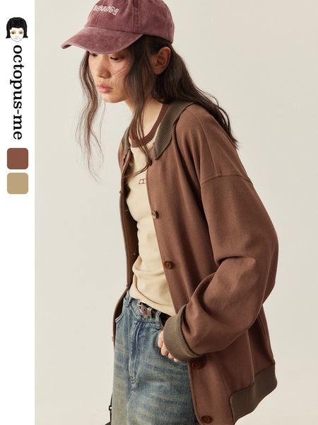 タコ ホーム ルーズで多用途なオーバーサイズ カーディガン スウェットシャツ ジャケット女性用 春と秋の薄手のトップ