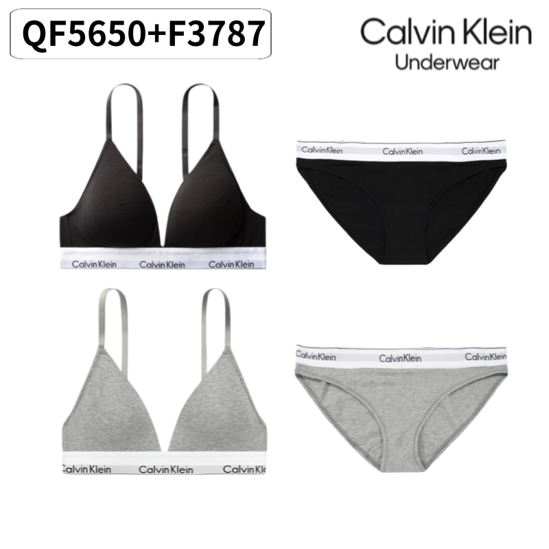 [Ck/韓国]ブラジャー ショーツ set / JENNIE VER. / QF5650, F3787 /綿の下着 / トレーニング / プロフィール写真