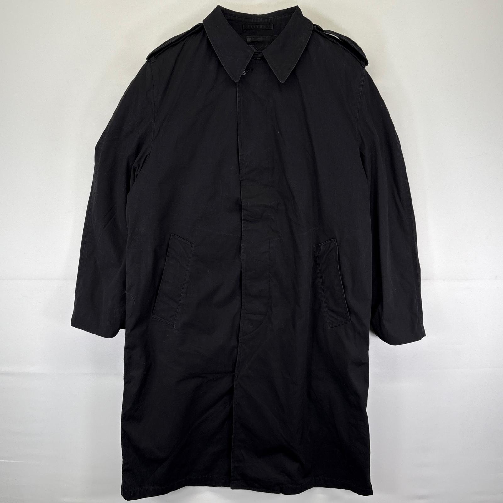 古着 80s/80年代 ヴィンテージ ミリタリー ステンカラーコート 米軍実物 ロング ライナー付き 1985年 38R ブラック メンズ