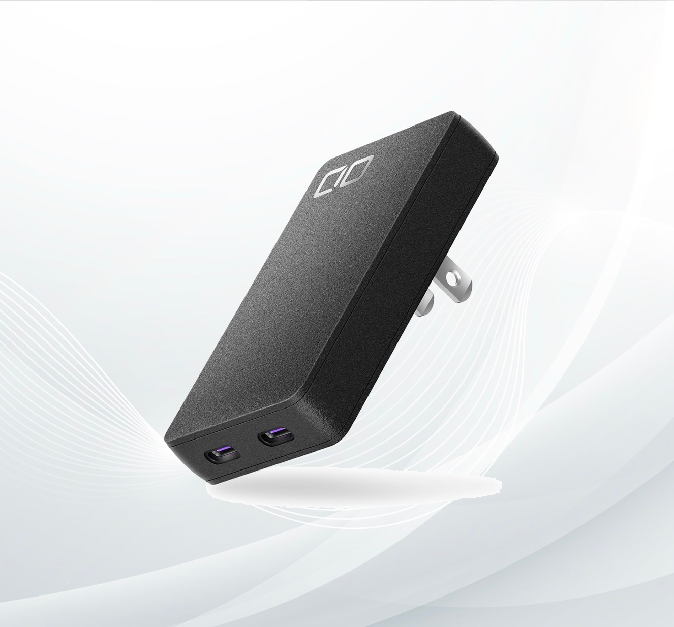 CIO NovaPort SLIM DUO 65W 2C 極薄 14ｍｍ CIO独自技術 NovaIntelligence搭載 PD GaN 高出力 2ポート Type-C 小型 急速充電器 タイプc