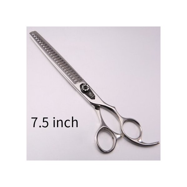フェニスプロフェッショナルペットグルーミングハサミ高級間伐鋏歯刃ステンレス鋼7.5インチ 7.5 inch black screw
