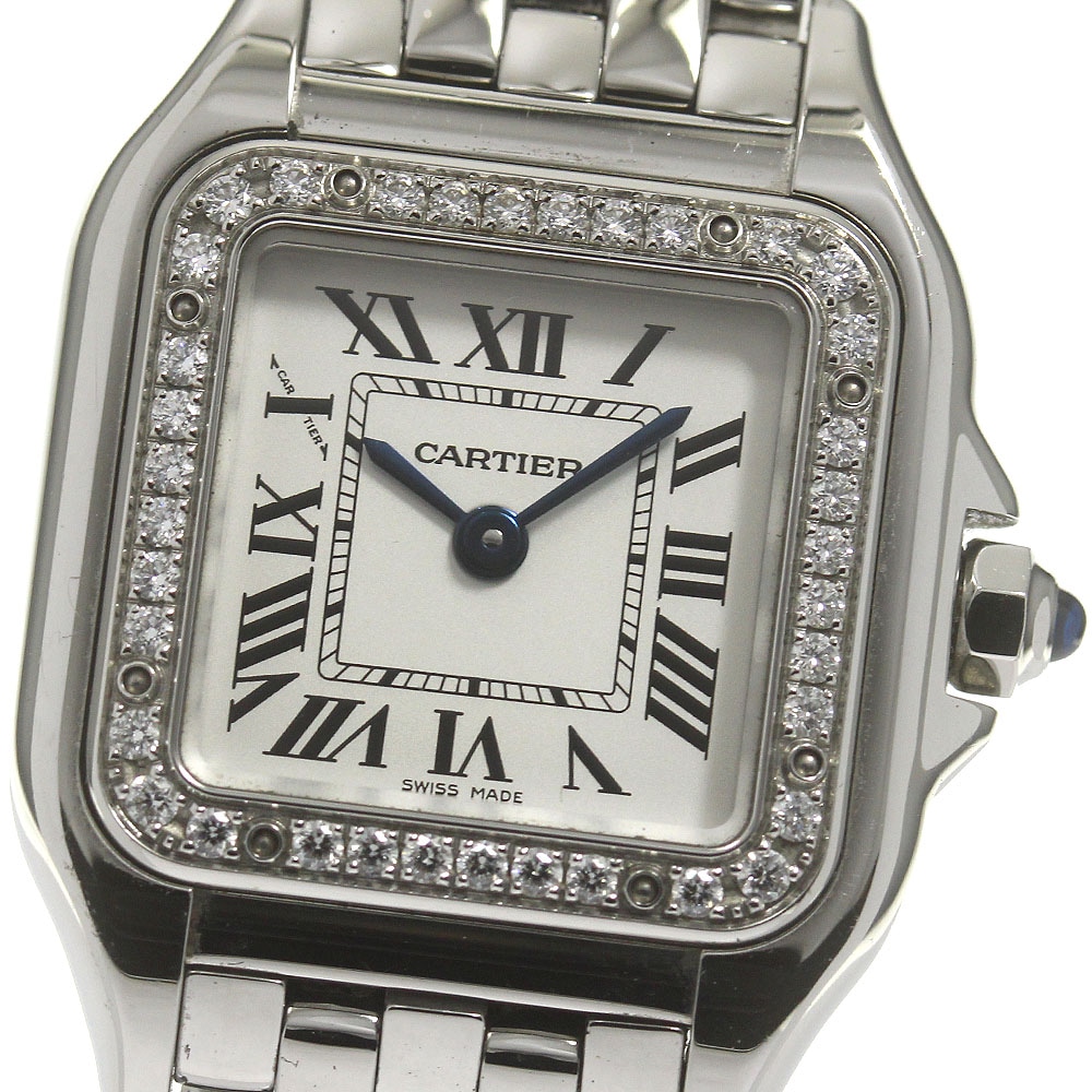 カルティエ CARTIER W4PN0007 パンテール ドゥ カルティエSM ダイヤベゼル クォーツ レディース 良品 _835707【中古】