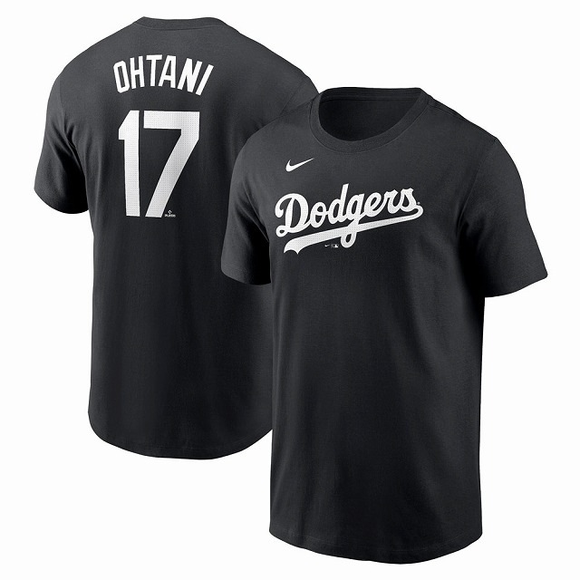 大谷翔平 ナイキ Tシャツ ロサンゼルス ドジャース 2024 Fuse ネーム&ナンバー メジャーリーグ公認のMLBグッズ 201064565BK