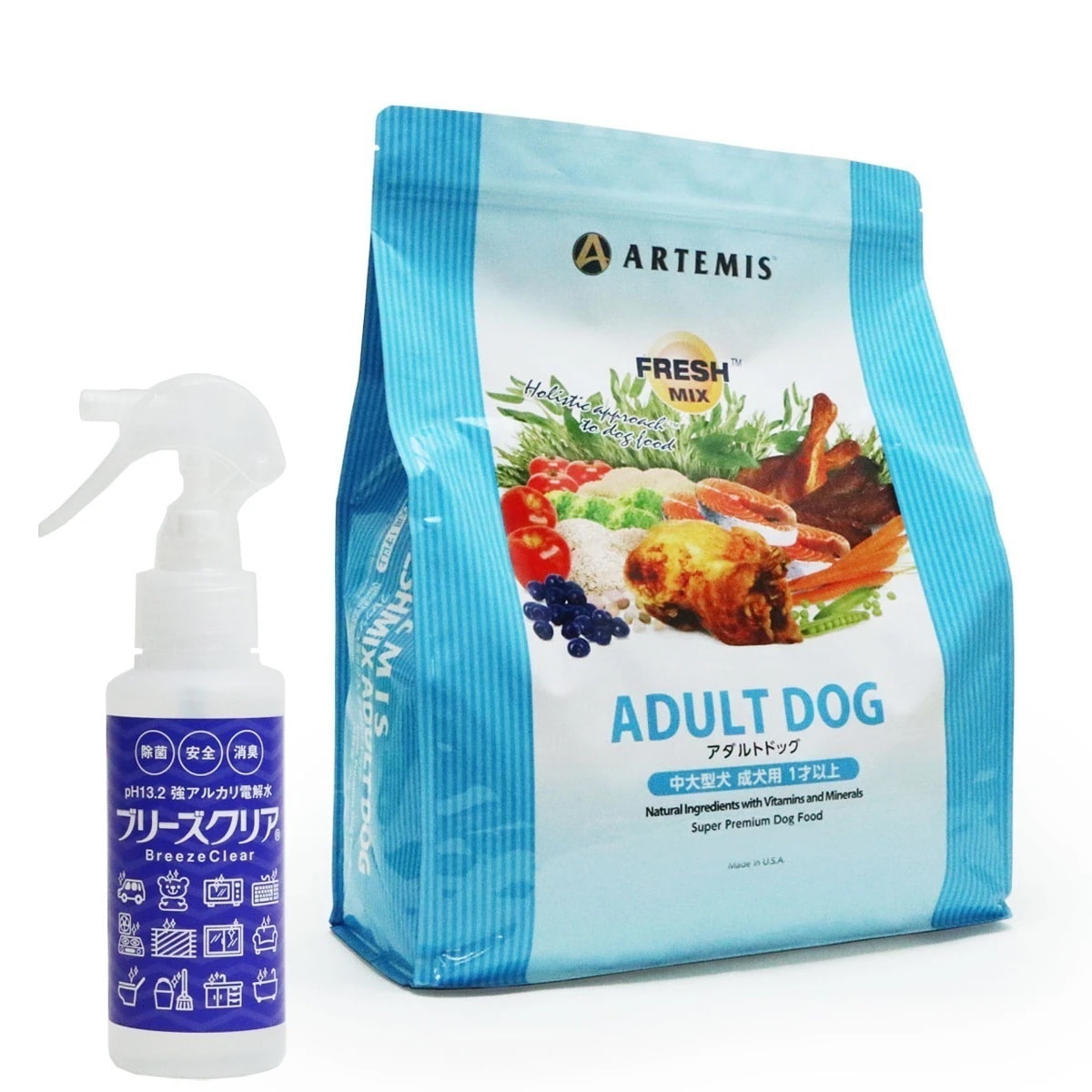 フレッシュミックス ドッグフード アダルトドッグ 3kg【ph13.2強アルカリ電解水100ml付き】