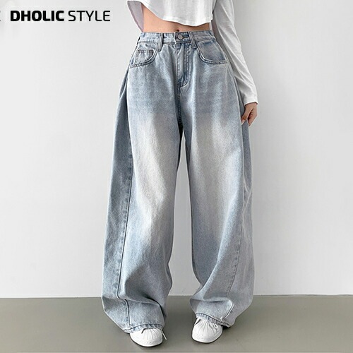 [メガ割りSALE]2TYPEサイドタックバルーンデニムパンツ・p632347