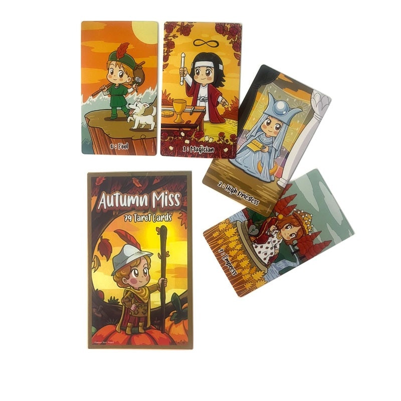 【1点ご購入 で10点プレゼントいたします】12 x 7秋の少女オータム・ミス・タロット