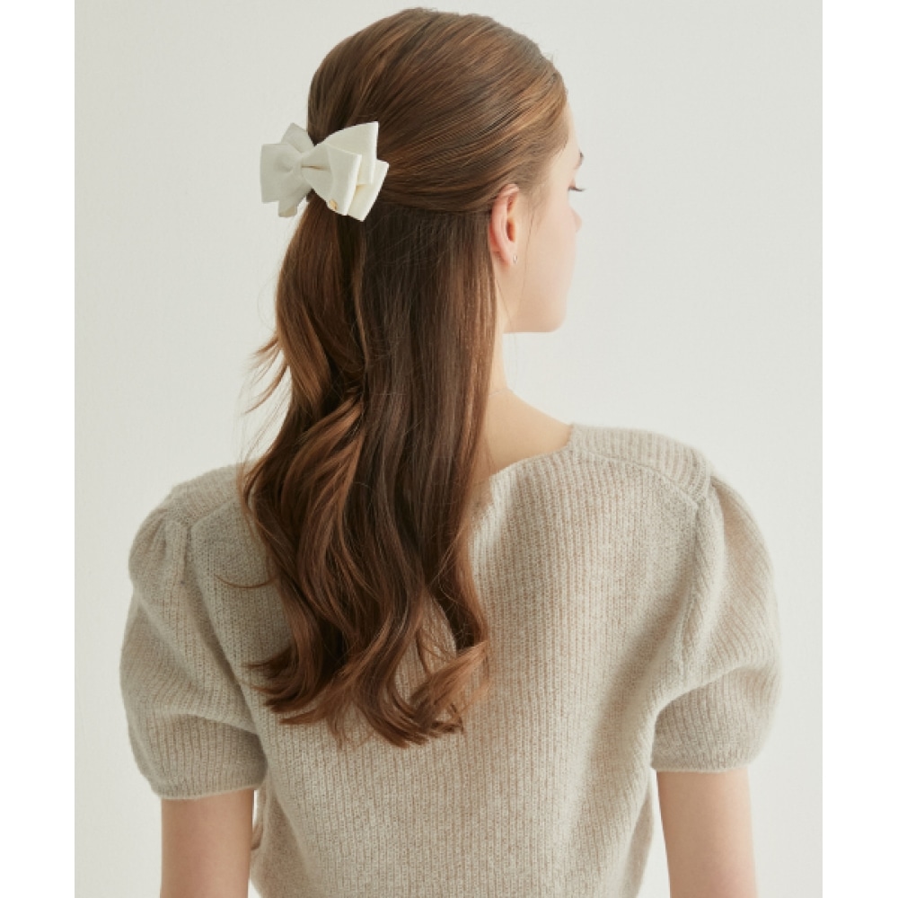 ジェスティーナラJツイードリボンヘアピン-ホワイト (JALJHP4BS837FAWH0) 7,729円