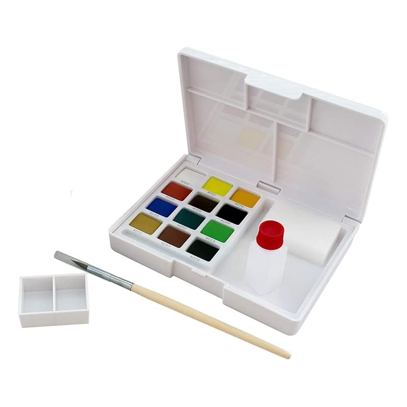 【即納】サクラクレパス 絵の具 固形水彩 プチカラー 12色 6個 NCW-12（6）