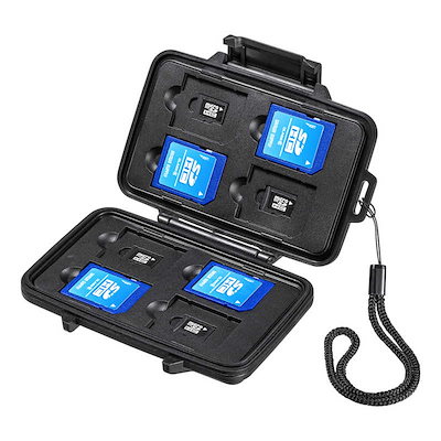 他サイト： サンワサプライ　防水防塵カードケース(SDカードmicroSDカード用)　FCMMC29BKの商品画像